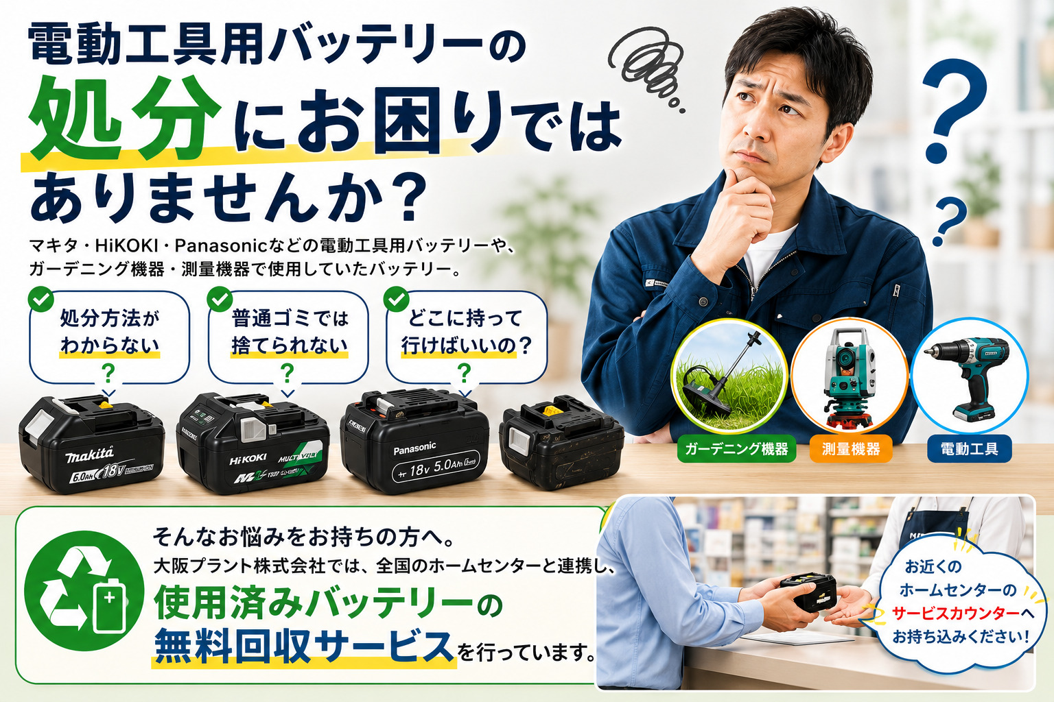 バッテリー処分でお困り